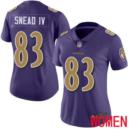 Baltimore Ravens Limited Purple Women Willie Snead IV Jersey NFL Football #83 Rush Vapor Untouchable